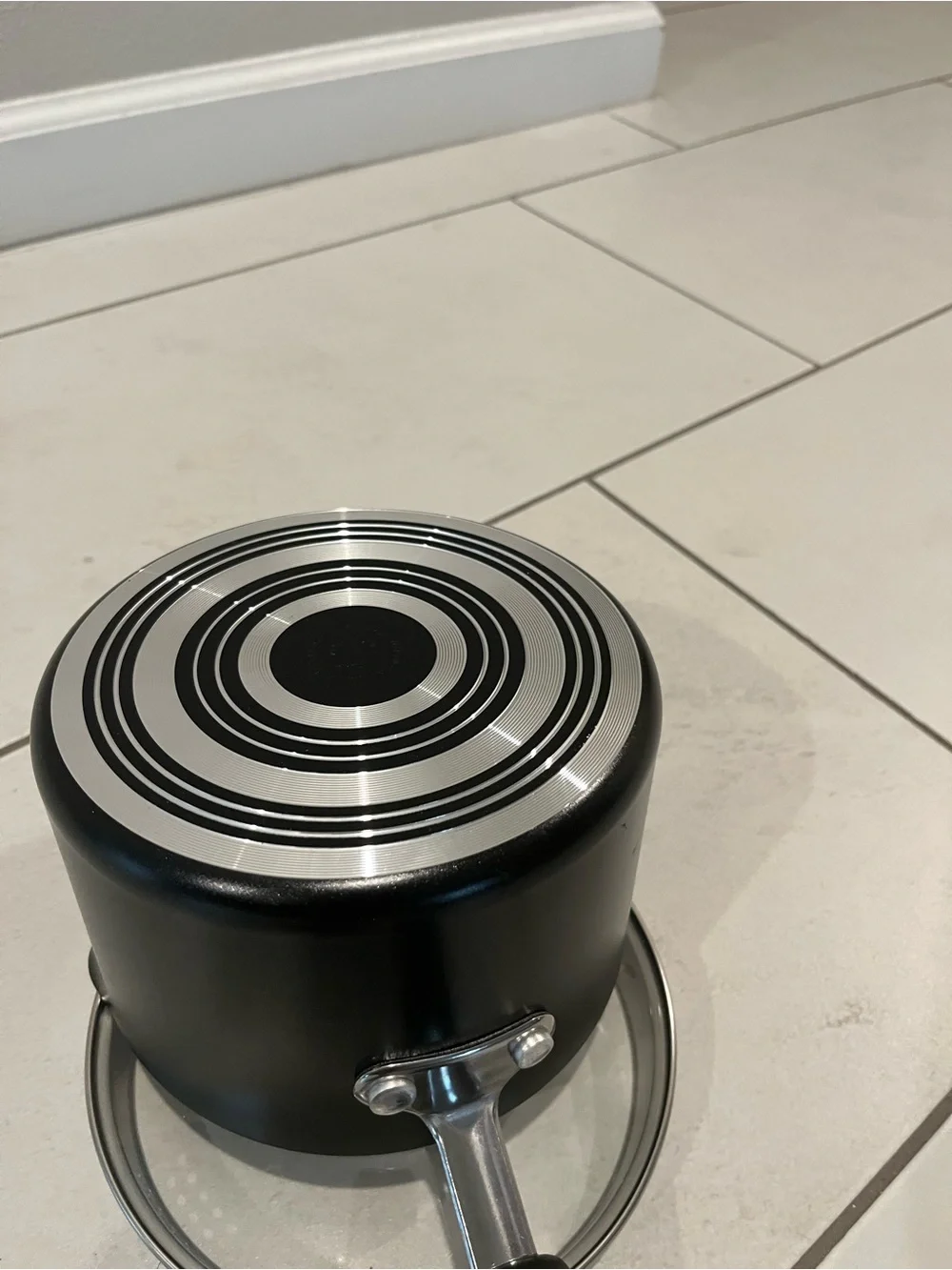 Black Nonstick Saucepan with Glass Lid - Brand Unspecified